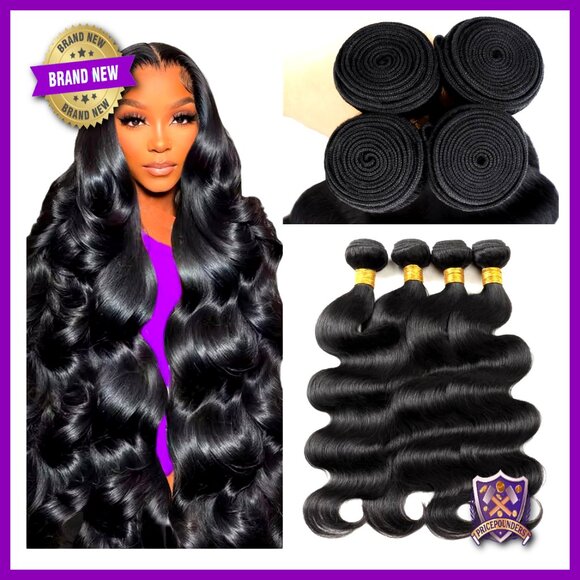 4 Bundle Body Wave Human Hair Extensions 20-26 Inch Brazilian Virgin